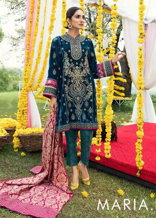 Maria B Velvet Suit - Yumnaz