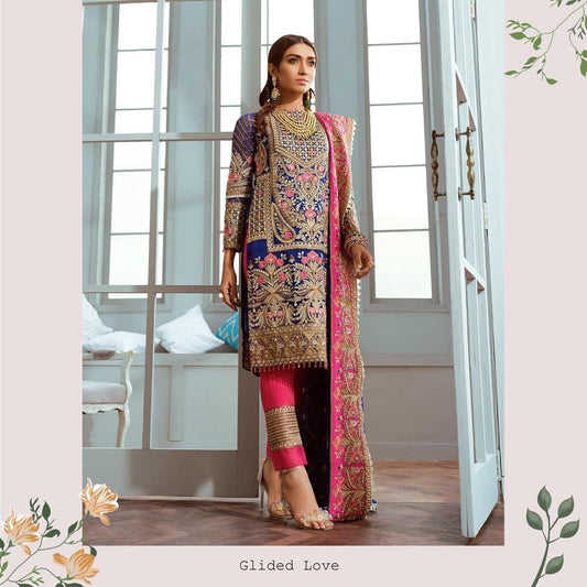 Maryams Chiffon Suit - Yumnaz