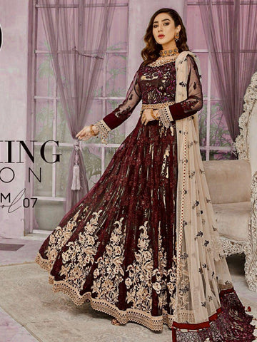 Maryams Net Frock-Bridal Suits-Replica Zone
