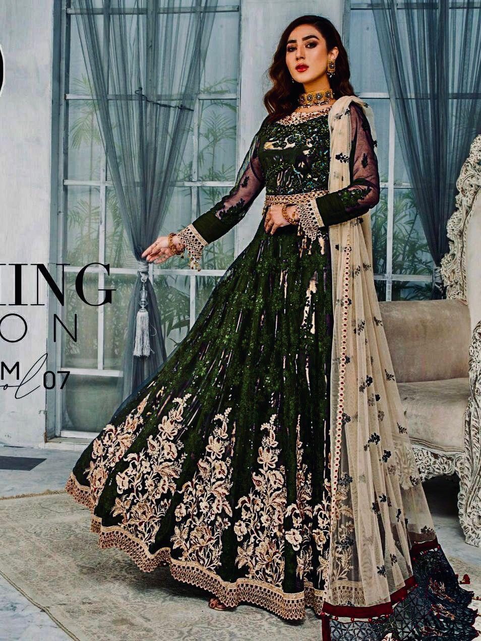 Maryams Net Frock-Bridal Suits-Replica Zone