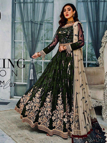 Maryams Net Frock-Bridal Suits-Replica Zone