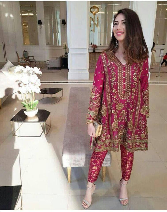 Mina Hasan Chiffon Suit - Yumnaz