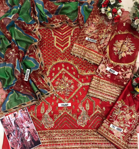Mohsin Naveed Organza Bridal Suit - Yumnaz