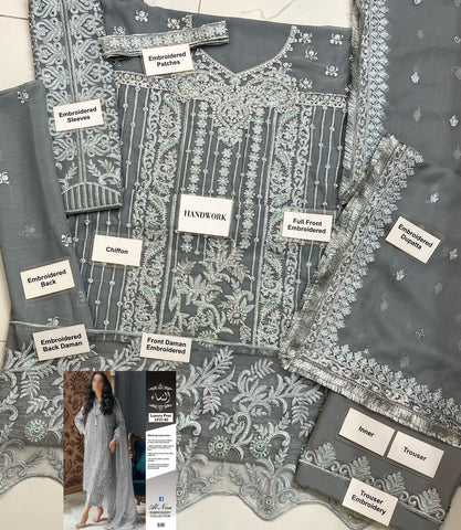 Mushq Chiffon Suit - Yumnaz