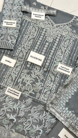 Mushq Chiffon Suit - Yumnaz