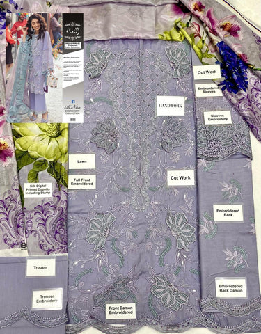 Mushq Lawn Suit - Yumnaz