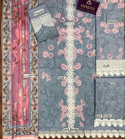 Mushq Lawn Suit - Yumnaz