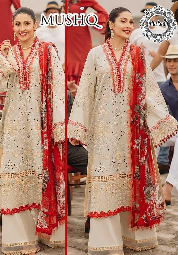 Mushq Lawn Suit - Yumnaz