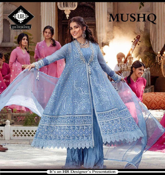 Mushq Organza Suit - Yumnaz