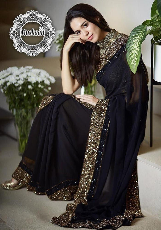 Myntra Chiffon Saaree - Yumnaz