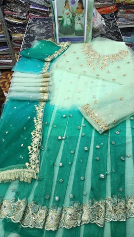 Net Handwork Embroidered Maxi