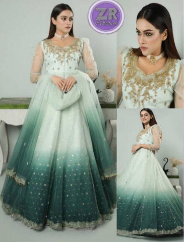 Net Handwork Embroidered Maxi