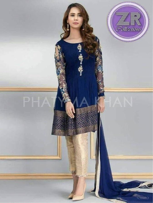 Phatyma Khan Chiffon Suit-Replica Suits-Replica Zone