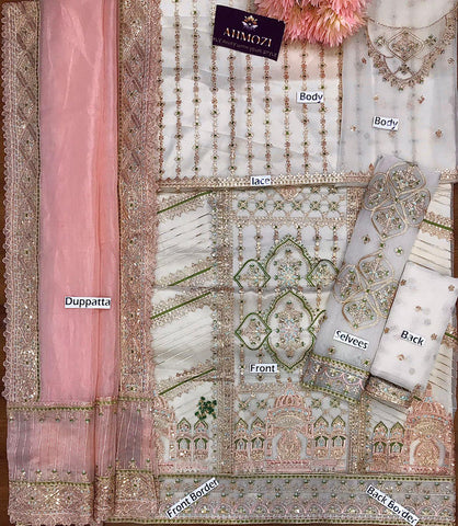 Qalamkar Organza Frock