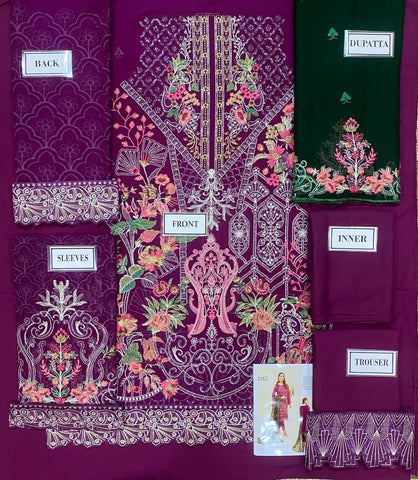 Ramsha Chiffon Suit - Yumnaz
