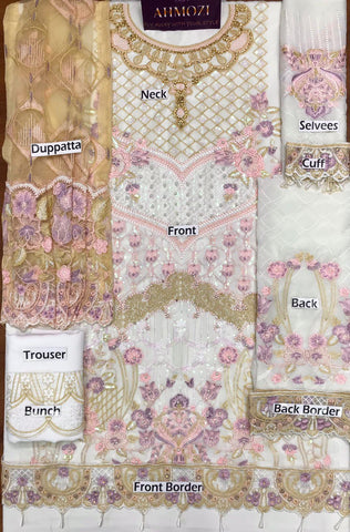 Ramsha Chiffon Suit - Yumnaz