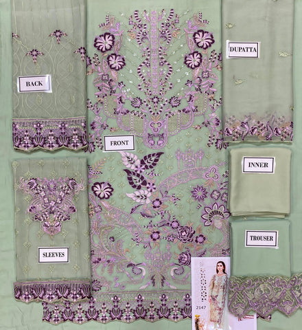 Ramsha Chiffon Suit - Yumnaz