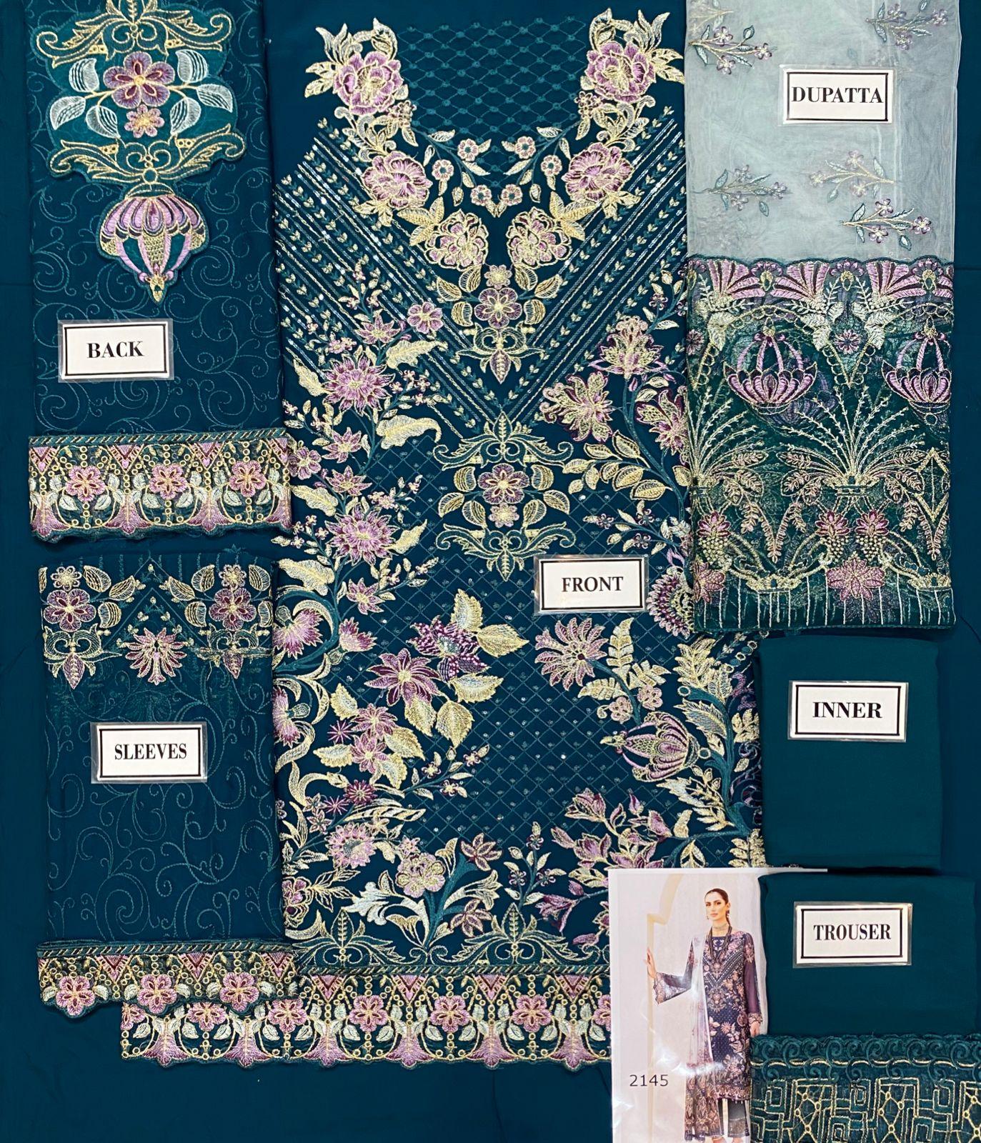 Ramsha Chiffon Suit - Yumnaz