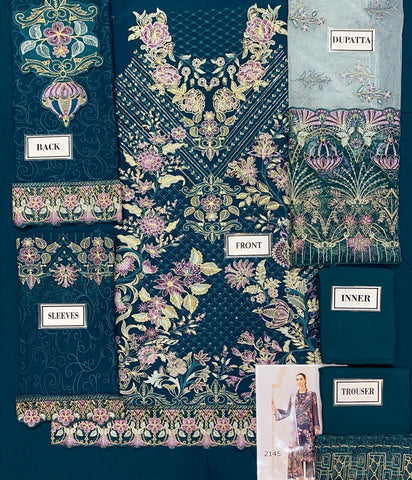 Ramsha Chiffon Suit - Yumnaz