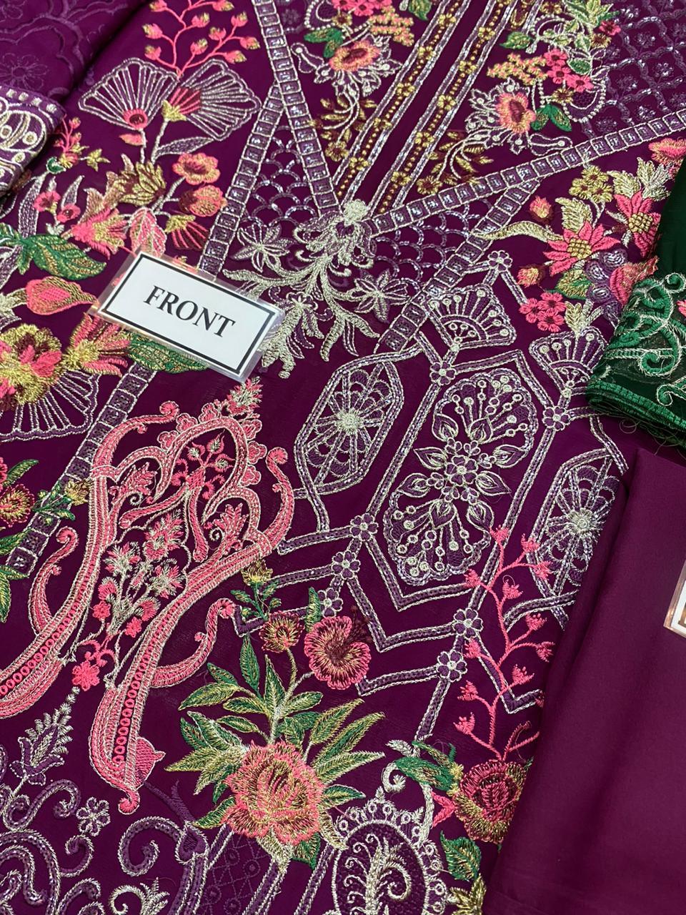 Ramsha Chiffon Suit - Yumnaz