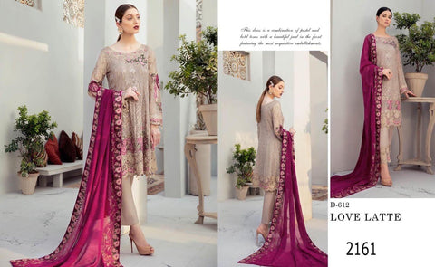 Ramsha Chiffon Suit - Yumnaz