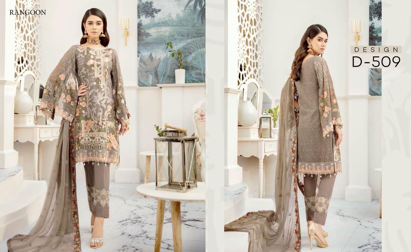 Ramsha Chiffon Suit - Yumnaz