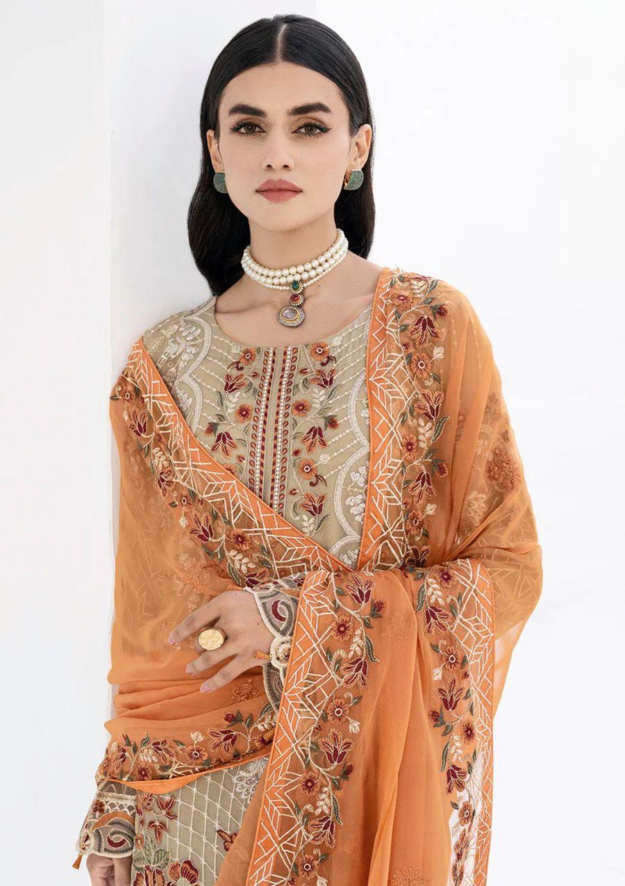 Ramsha Chiffon Suit - Yumnaz