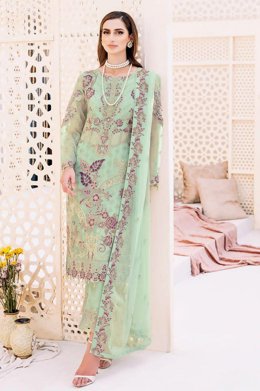 Ramsha Chiffon Suit - Yumnaz