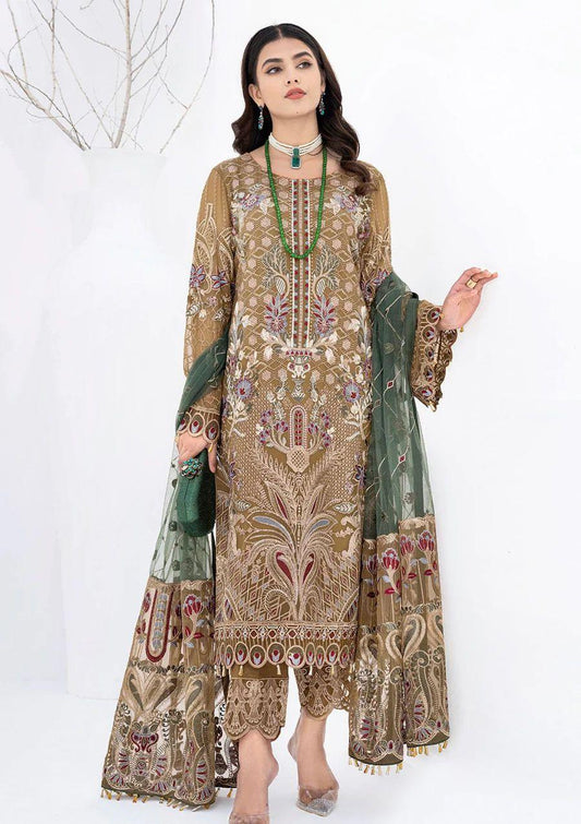 Ramsha Chiffon Suit - Yumnaz