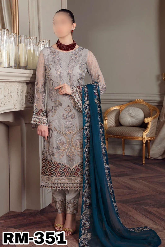 Ramsha Chiffon Suit - Yumnaz