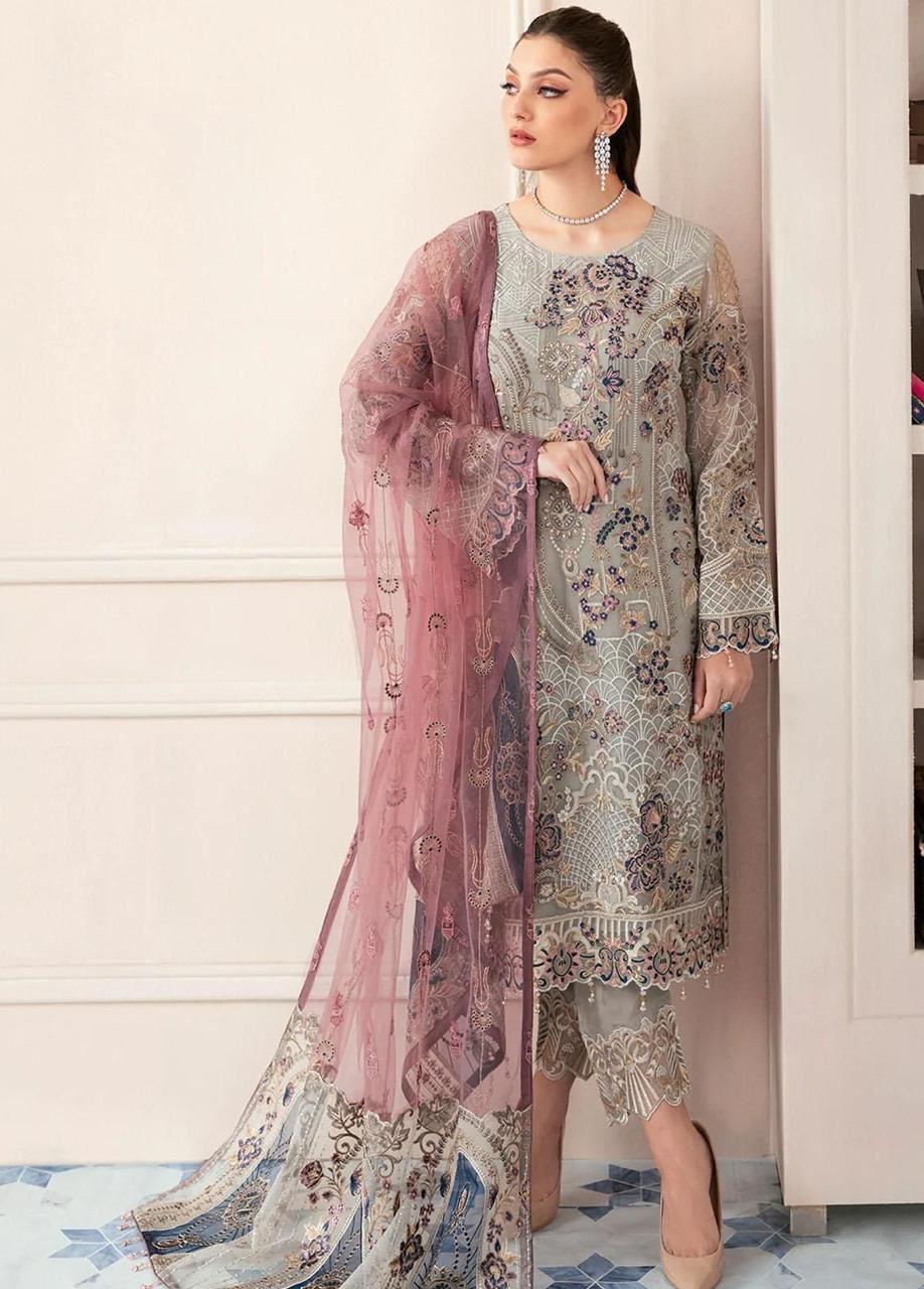 Ramsha Chiffon Suit - Yumnaz