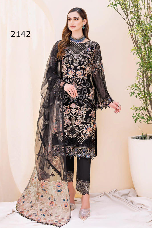 Ramsha Chiffon Suit - Yumnaz