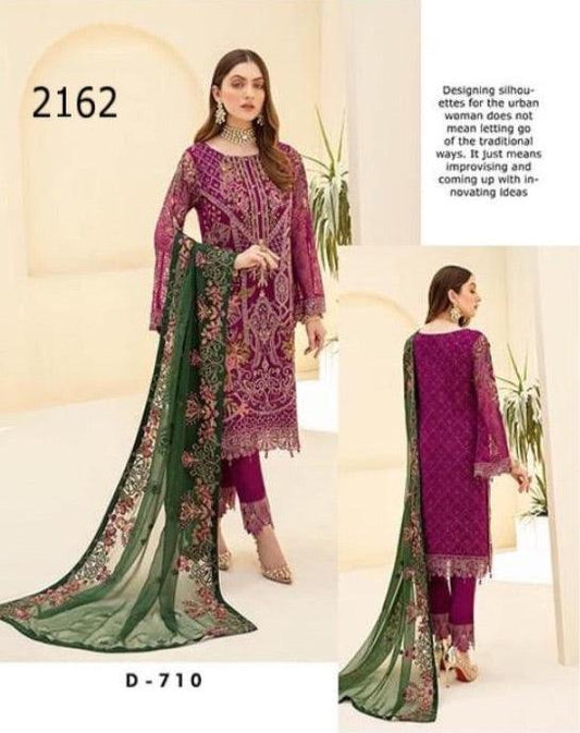 Ramsha Chiffon Suit - Yumnaz