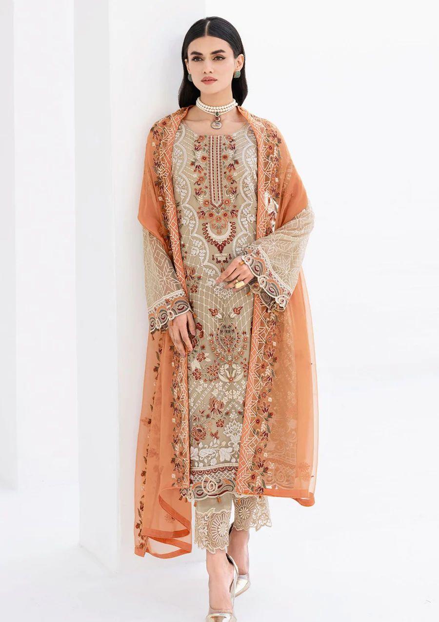 Ramsha Chiffon Suit - Yumnaz