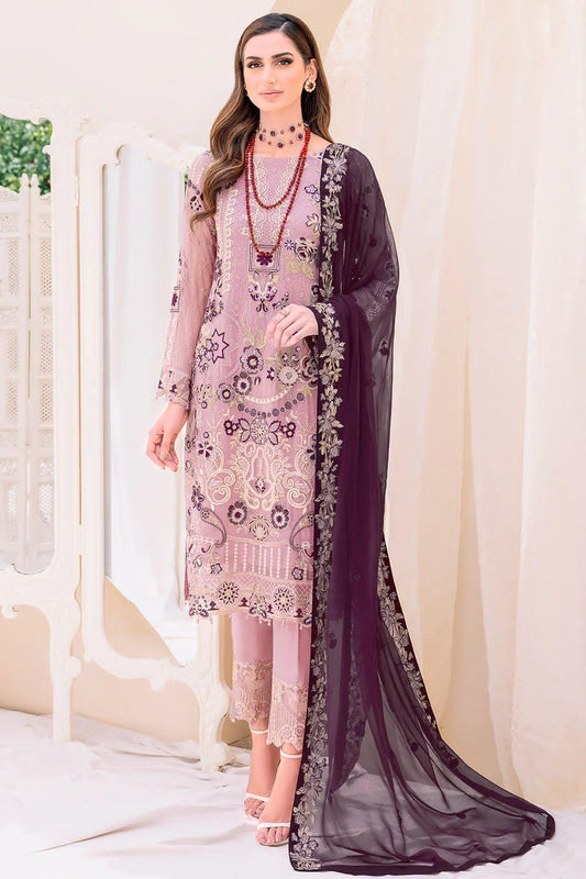 Ramsha Chiffon Suit - Yumnaz