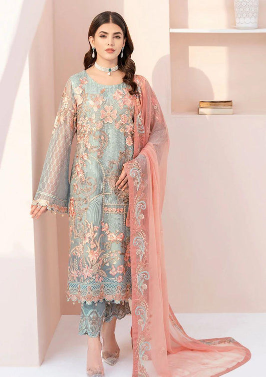 Ramsha Chiffon Suit - Yumnaz