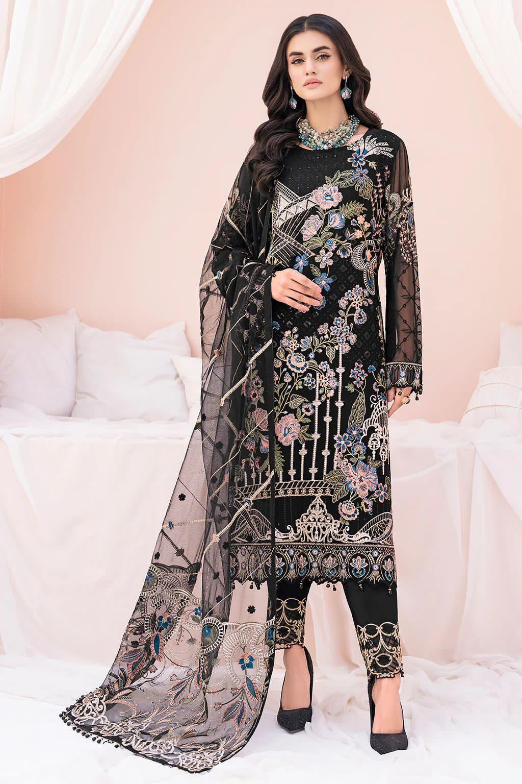 Ramsha Chiffon Suit - Yumnaz