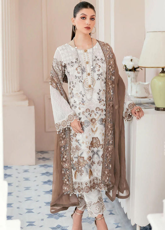 Ramsha Chiffon Suit - Yumnaz