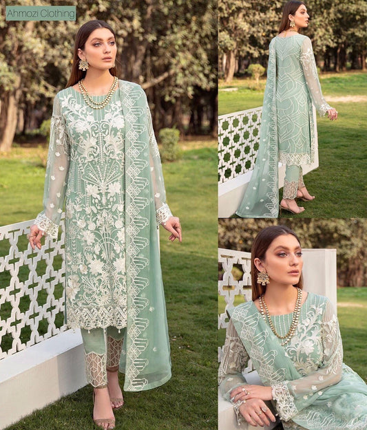 Ramsha Chiffon Suit - Yumnaz