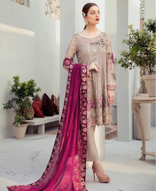 Ramsha Chiffon Suit - Yumnaz