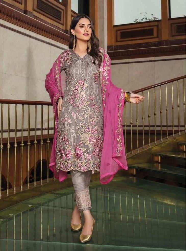 Ramsha Chiffon Suit - Yumnaz