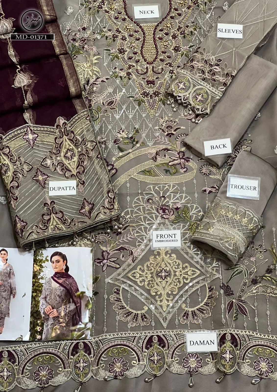 Ramsha Organza Suit - Yumnaz