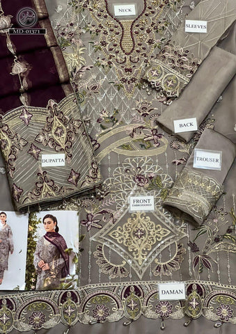Ramsha Organza Suit - Yumnaz