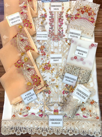 Ramsha Organza Suit - Yumnaz