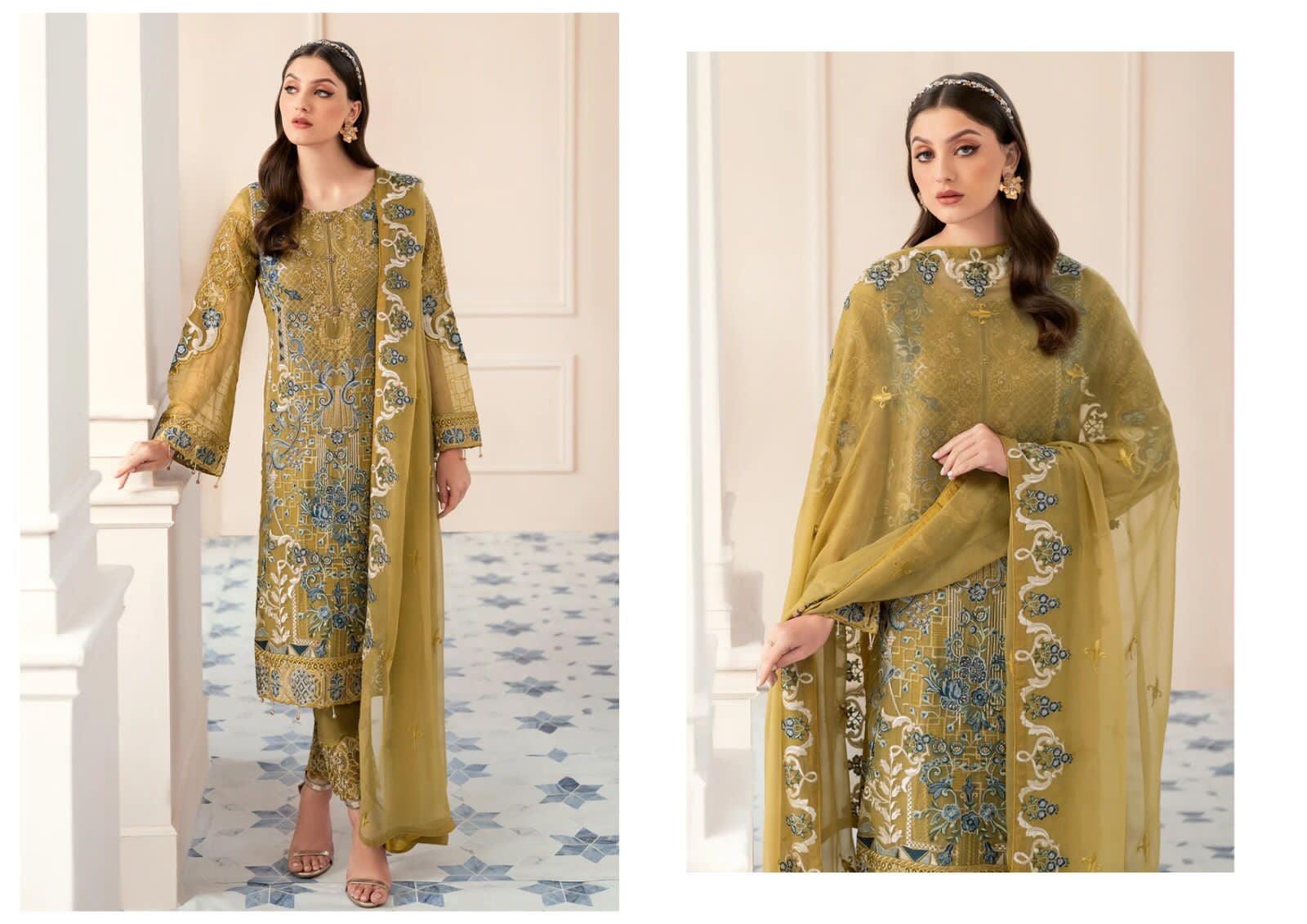 Ramsha Organza Suit - Yumnaz