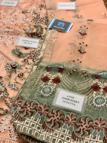 Ramsha Organza Suit - Yumnaz