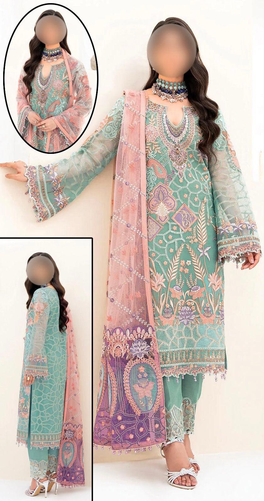 Ramsha Organza Suit - Yumnaz