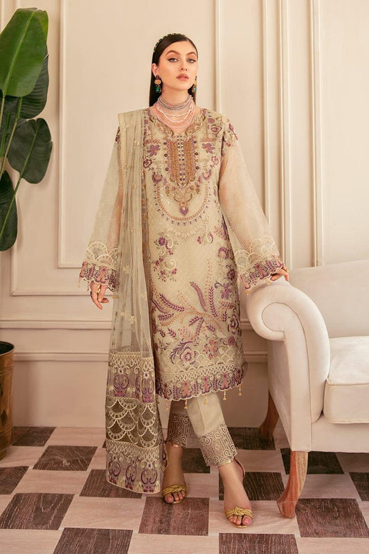 Ramsha Organza Suit - Yumnaz