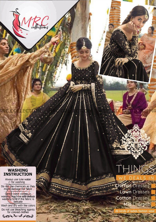 Sajal Net Maxi-Bridal Suits-Replica Zone