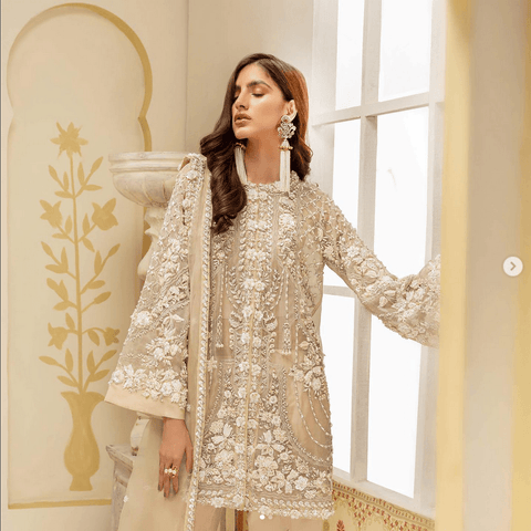 Ivory Luxe by Basit Sipra Wedding Collection 3 Pieces Unstitched Luxe 01
